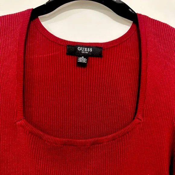 Guess | Dresses | Guess Dark Red Sweater Dress | Poshmark